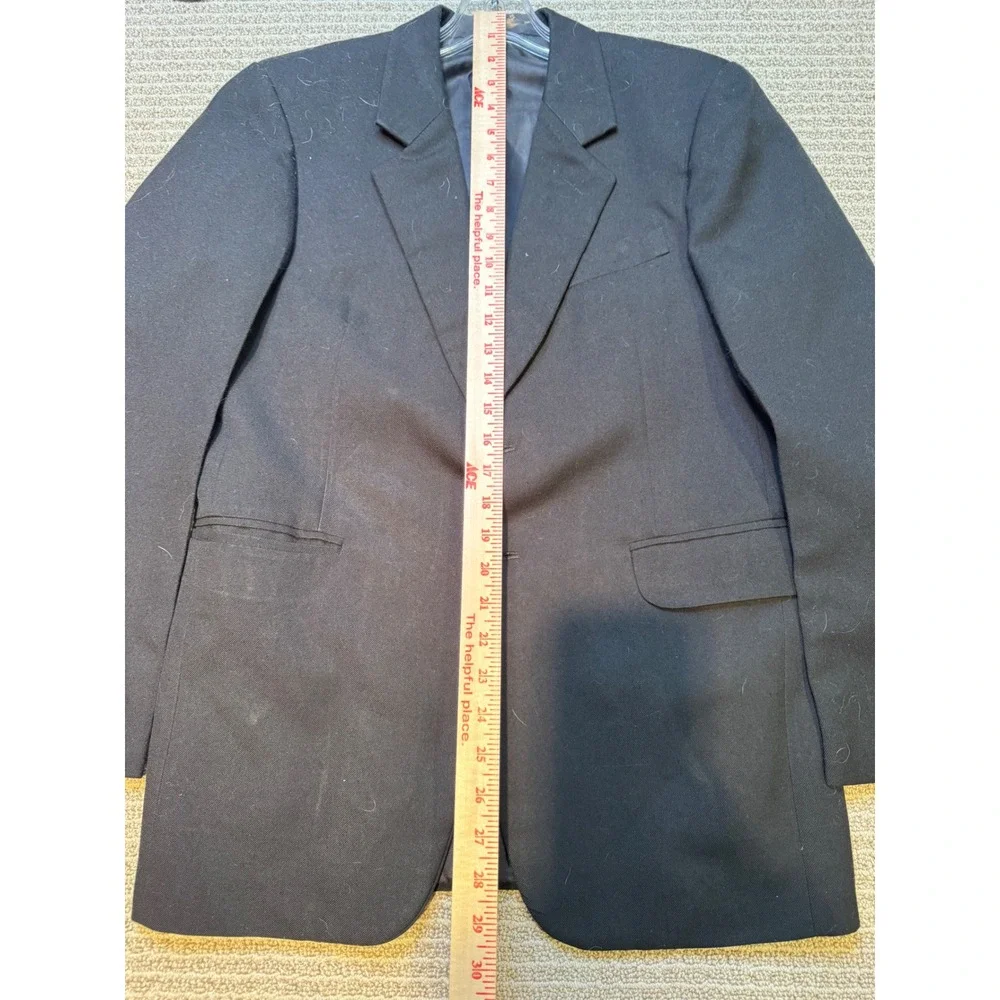 Trajes Valher Mens Black‎ Two Button Blazer Jacket Riobamba Ecuador Size 40R